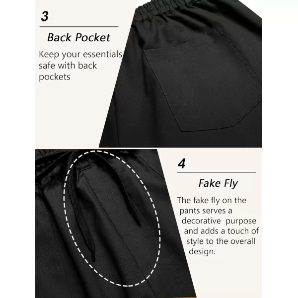 COOFANDY Mens Linen Casual Pants Lightweight Drawstring Beach Pants Elastic Waist Yoga Summer Trousers