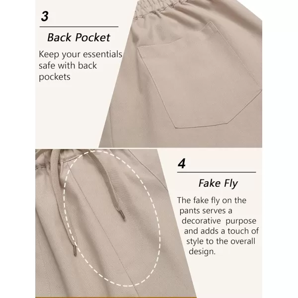 COOFANDY Mens Linen Casual Pants Lightweight Drawstring Beach Pants Elastic Waist Yoga Summer Trousers