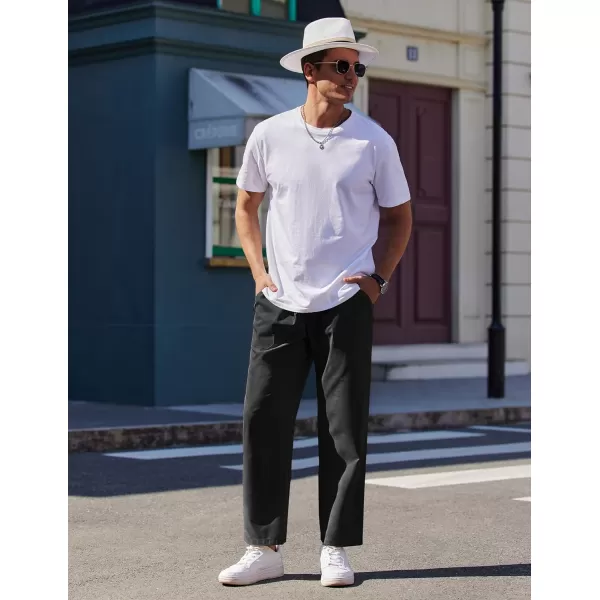 COOFANDY Mens Linen Casual Pants Lightweight Drawstring Beach Pants Elastic Waist Yoga Summer Trousers