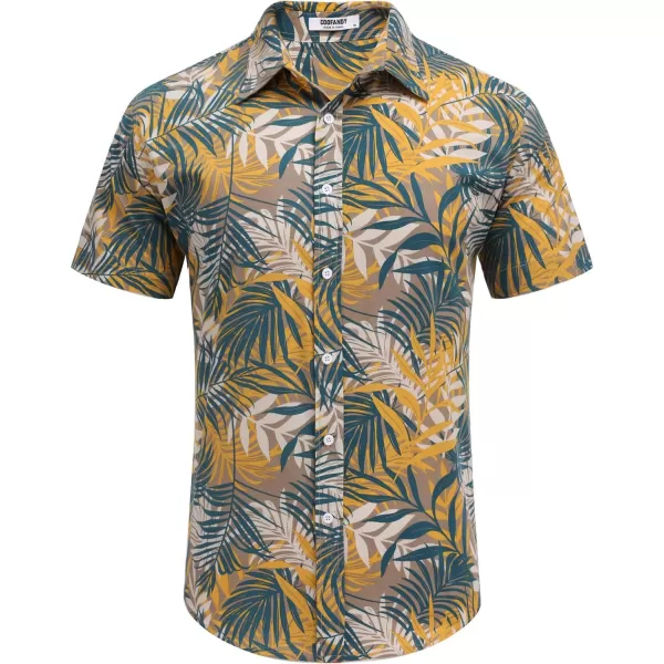 COOFANDY Men's Linen Casual Short Sleeve Shirts Button Down Summer Beach Shirt