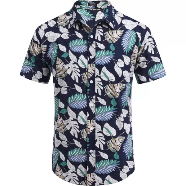 COOFANDY Men's Linen Casual Short Sleeve Shirts Button Down Summer Beach Shirt