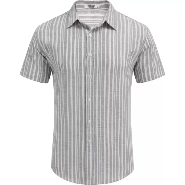 COOFANDY Men's Linen Casual Short Sleeve Shirts Button Down Summer Beach Shirt