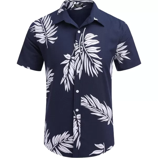 COOFANDY Men's Linen Casual Short Sleeve Shirts Button Down Summer Beach Shirt