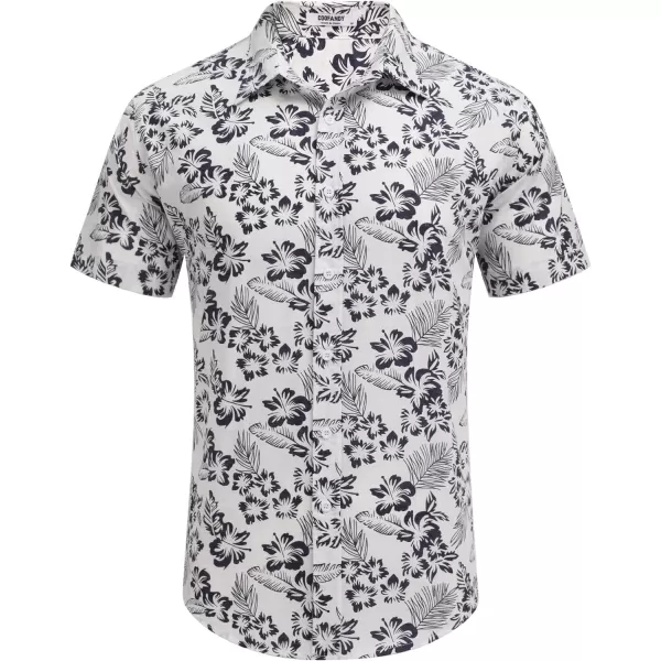 COOFANDY Men's Linen Casual Short Sleeve Shirts Button Down Summer Beach Shirt