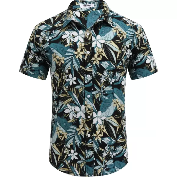 COOFANDY Men's Linen Casual Short Sleeve Shirts Button Down Summer Beach Shirt