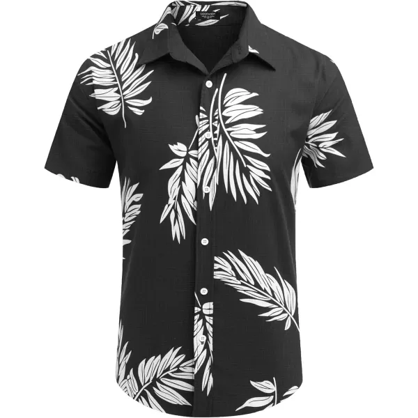 COOFANDY Men's Linen Casual Short Sleeve Shirts Button Down Summer Beach Shirt