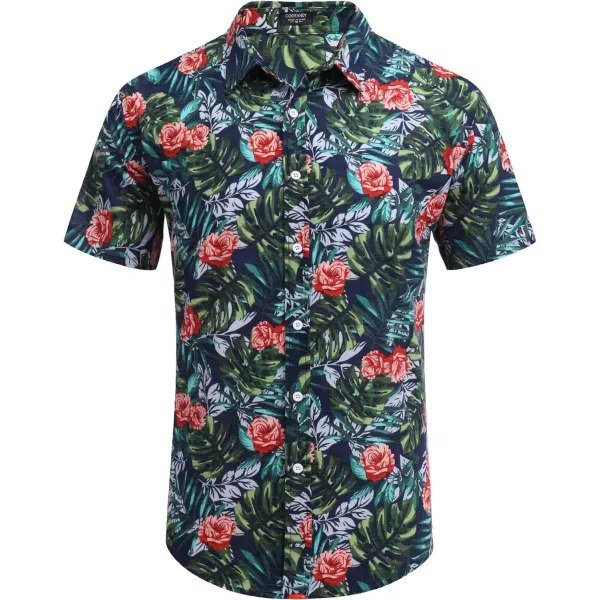 COOFANDY Men's Linen Casual Short Sleeve Shirts Button Down Summer Beach Shirt