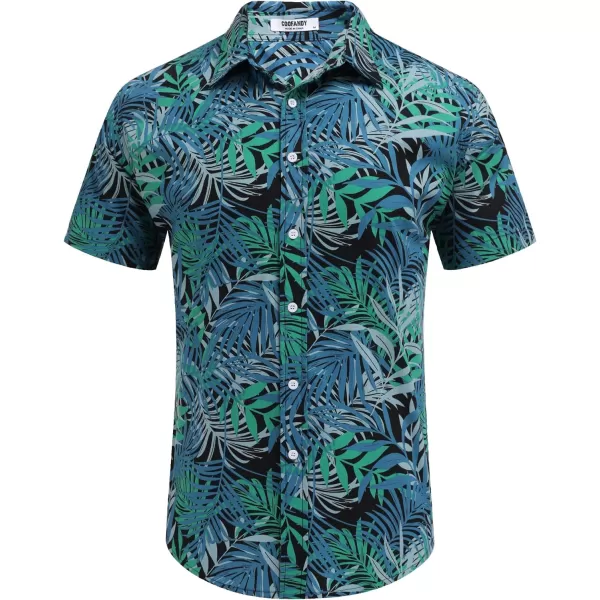 COOFANDY Men's Linen Casual Short Sleeve Shirts Button Down Summer Beach Shirt