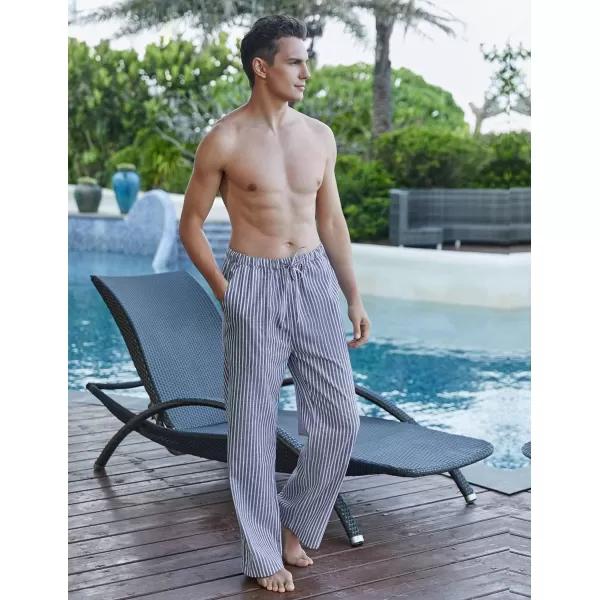 COOFANDY Mens Linen Drawstring Pants Elastic Waist Lightweight Trouser Casual Yoga Summer Beach Pant