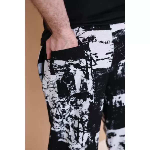 COOFANDY Men's Linen Harem Capri Pants Lightweight Loose 3/4 Shorts Drawstring Elastic Waist Casual Beach Yoga Trousers
