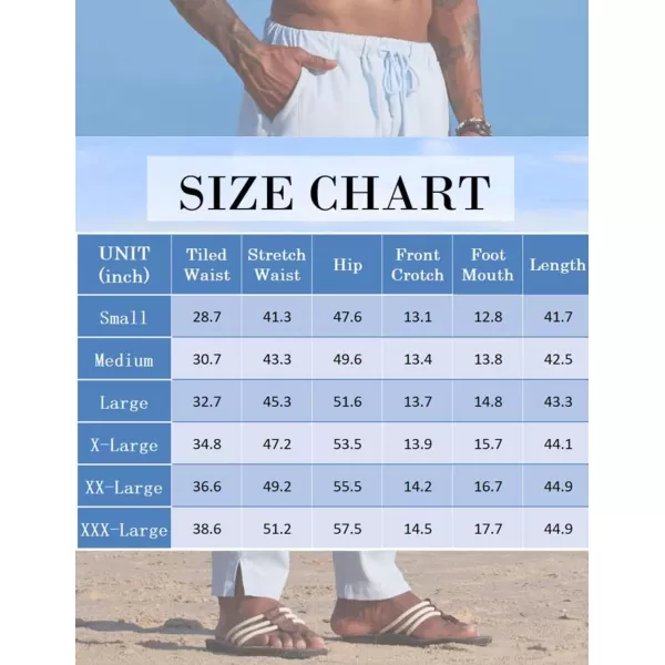 COOFANDY Men's Linen Harem Drawstring Pants Casual Elastic Waist Lightweight Trouser Hippie Summer Beach Yoga Pants