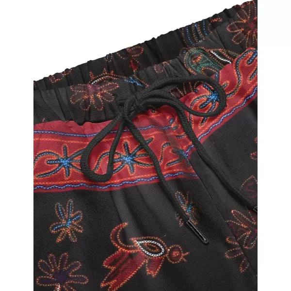 COOFANDY Men's Linen Harem Drawstring Pants Casual Elastic Waist Lightweight Trouser Hippie Summer Beach Yoga Pants