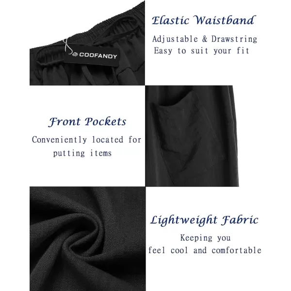 COOFANDY Men's Linen Harem Pants Casual Elastic Waist Capri Trousers Baggy Beach Yoga Pants with Pockets