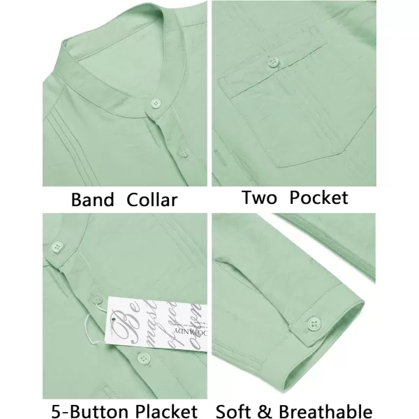 COOFANDY Men's Linen Henley Shirt Long Sleeve Casual Hippie Cotton Beach T-Shirts