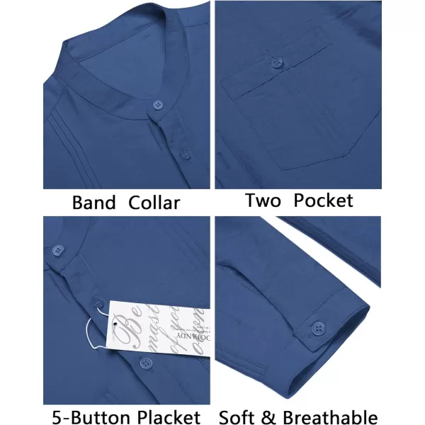 COOFANDY Men's Linen Henley Shirt Long Sleeve Casual Hippie Cotton Beach T-Shirts