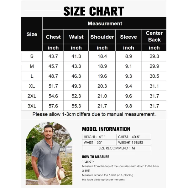 COOFANDY Men's Linen Henley Shirt Short Sleeve Casual Summer Beach Hippie T Shirts
