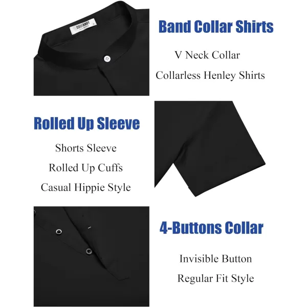 COOFANDY Men's Linen Henley Shirt Short Sleeve Casual Summer Beach Hippie T Shirts