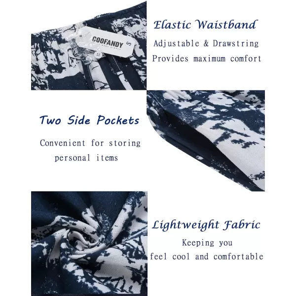 COOFANDY Mens Linen Pants Casual Elastic Waist Pants Loose Fit Beach Yoga Capri Pants