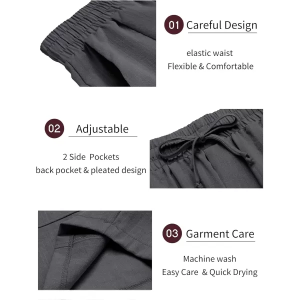 COOFANDY Men's Linen Sets 2 Piece Outfits Short Sleeve Henley Shirts and Shorts Summer Beach Yoga Pants Set