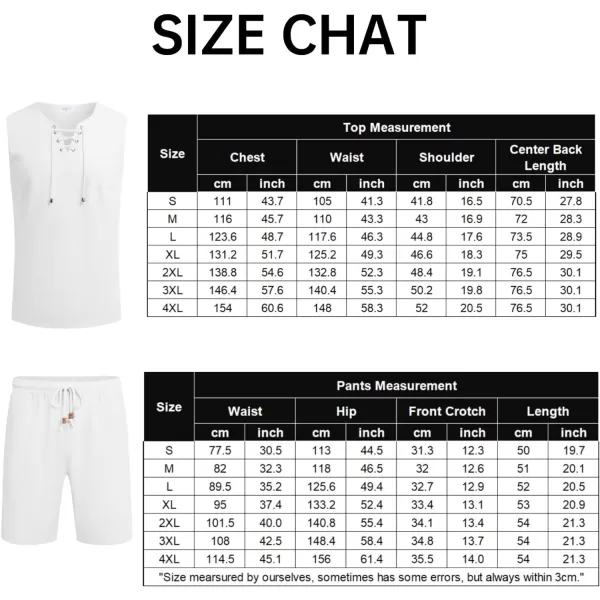 COOFANDY Mens Linen Sets Outfits 2 Piece Beach Drawstring Tank Tops Sleeveless Shirt Matching Shorts Set Hippie Wedding