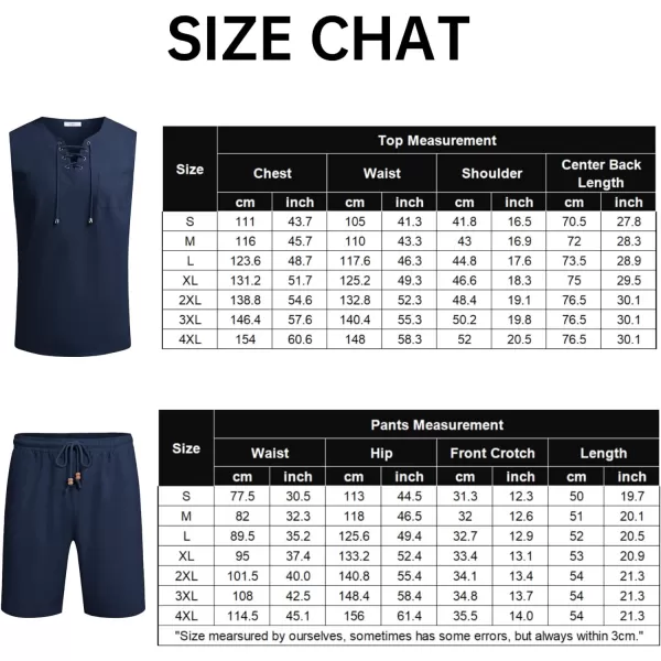 COOFANDY Mens Linen Sets Outfits 2 Piece Beach Drawstring Tank Tops Sleeveless Shirt Matching Shorts Set Hippie Wedding