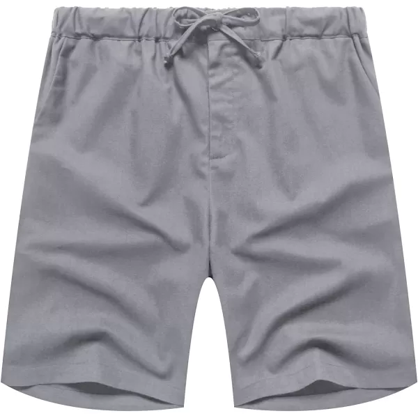 COOFANDY Men’s Linen Short Elastic Waist Drawstring Casual Summer Beach Shorts