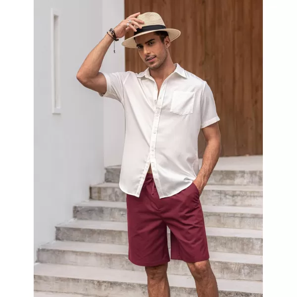 COOFANDY Men’s Linen Short Elastic Waist Drawstring Casual Summer Beach Shorts
