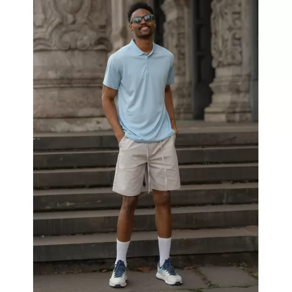 COOFANDY Men’s Linen Short Elastic Waist Drawstring Casual Summer Beach Shorts