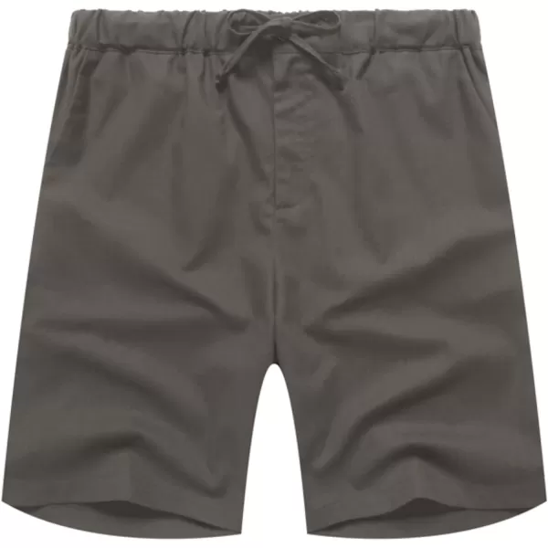 COOFANDY Men’s Linen Short Elastic Waist Drawstring Casual Summer Beach Shorts