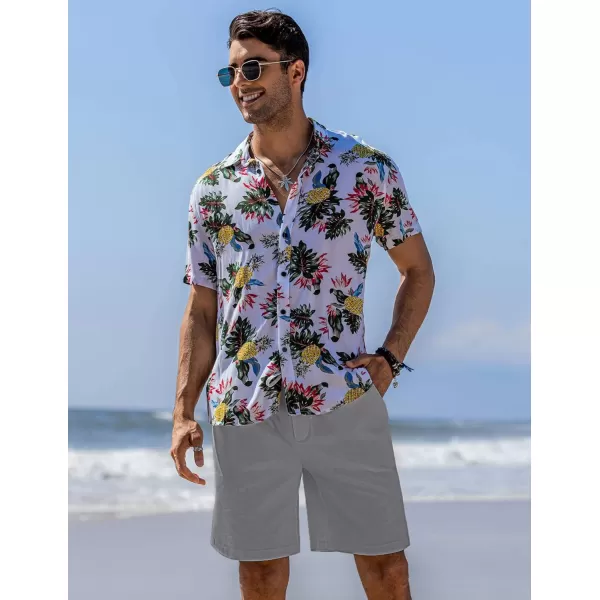 COOFANDY Men’s Linen Short Elastic Waist Drawstring Casual Summer Beach Shorts