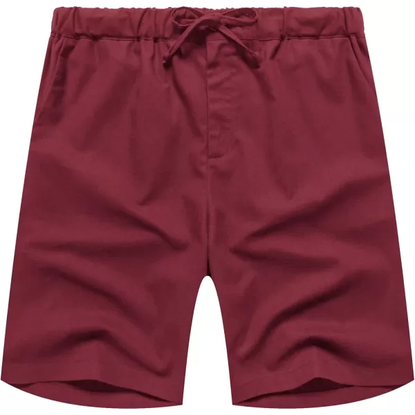 COOFANDY Men’s Linen Short Elastic Waist Drawstring Casual Summer Beach Shorts
