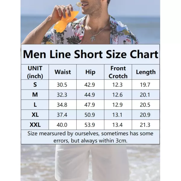 COOFANDY Men’s Linen Short Elastic Waist Drawstring Casual Summer Beach Shorts