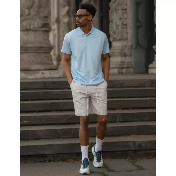 COOFANDY Men’s Linen Short Elastic Waist Drawstring Casual Summer Beach Shorts