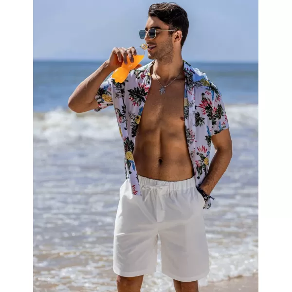 COOFANDY Men’s Linen Short Elastic Waist Drawstring Casual Summer Beach Shorts