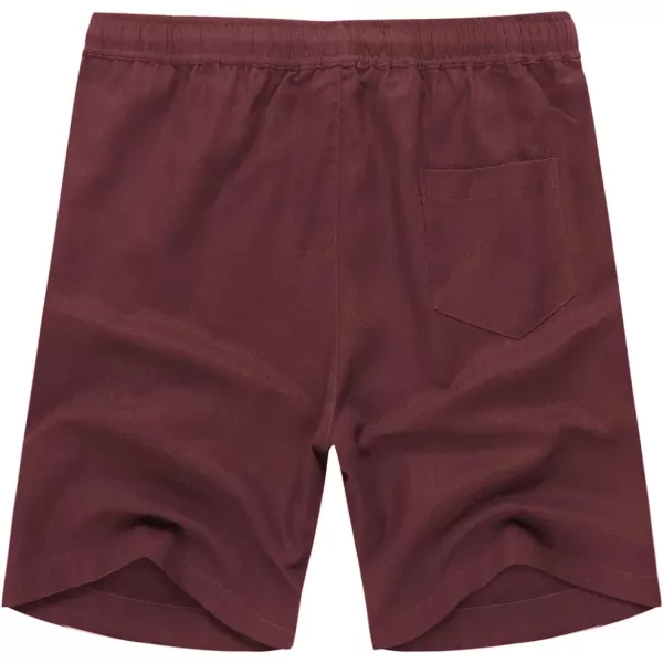 COOFANDY Men's Linen Shorts Casual Elastic Waist Drawstring Summer Beach Shorts