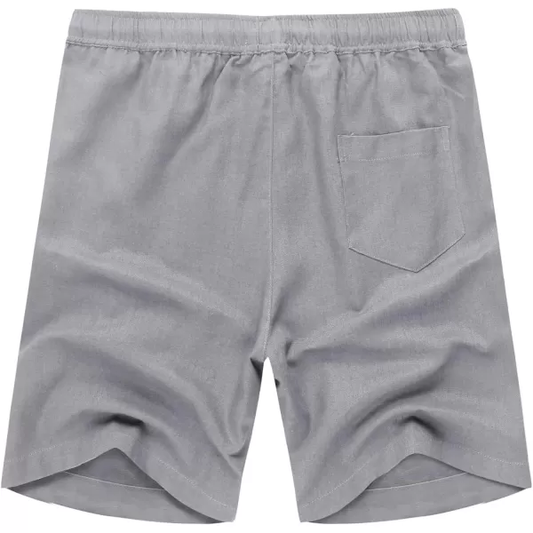 COOFANDY Men's Linen Shorts Casual Elastic Waist Drawstring Summer Beach Shorts