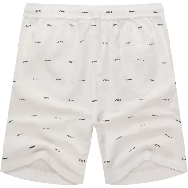COOFANDY Men's Linen Shorts Casual Elastic Waist Drawstring Summer Beach Shorts