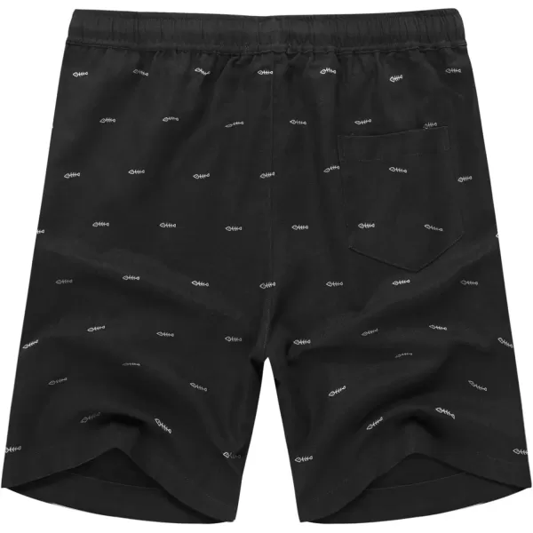 COOFANDY Men's Linen Shorts Casual Elastic Waist Drawstring Summer Beach Shorts