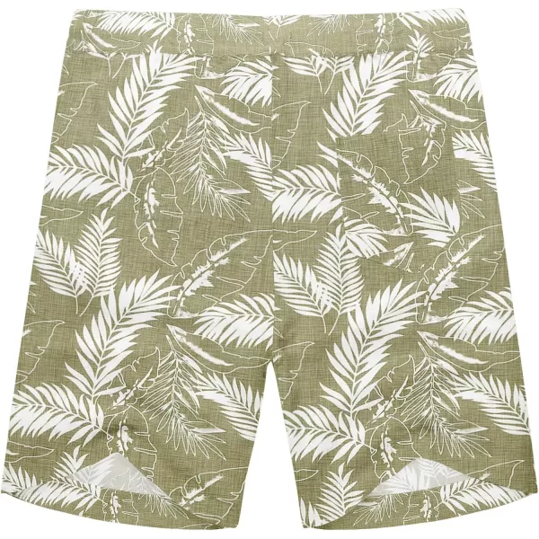 COOFANDY Men's Linen Shorts Casual Elastic Waist Drawstring Summer Beach Shorts