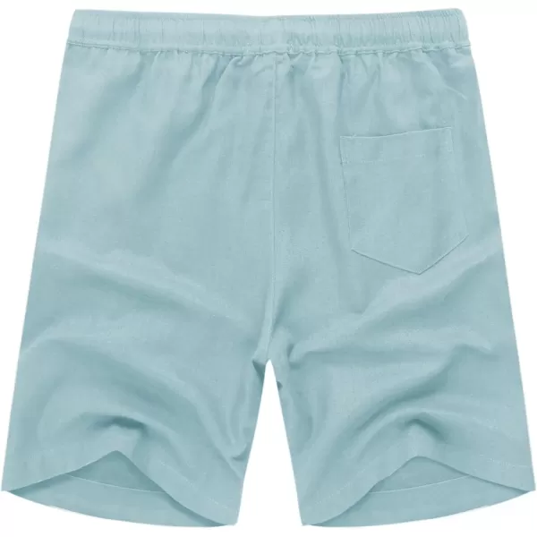 COOFANDY Men's Linen Shorts Casual Elastic Waist Drawstring Summer Beach Shorts