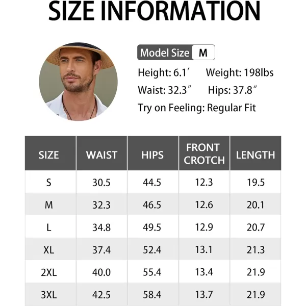 COOFANDY Men's Linen Shorts Casual Elastic Waist Drawstring Summer Beach Shorts