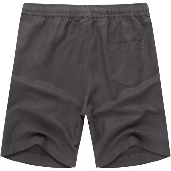 COOFANDY Men's Linen Shorts Casual Elastic Waist Drawstring Summer Beach Shorts