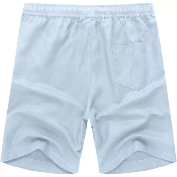 COOFANDY Men's Linen Shorts Casual Elastic Waist Drawstring Summer Beach Shorts