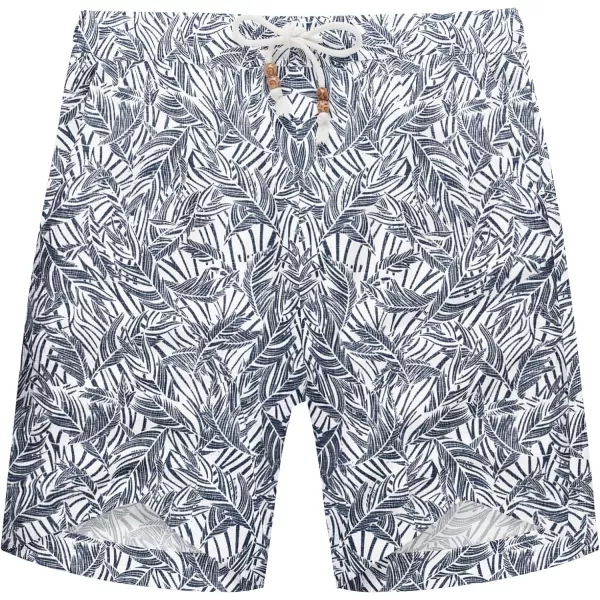 COOFANDY Men's Linen Shorts Casual Elastic Waist Drawstring Summer Beach Shorts