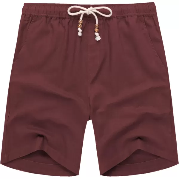 COOFANDY Men's Linen Shorts Casual Elastic Waist Drawstring Summer Beach Shorts