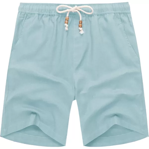 COOFANDY Men's Linen Shorts Casual Elastic Waist Drawstring Summer Beach Shorts