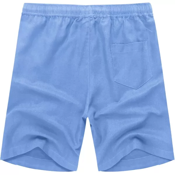 COOFANDY Men's Linen Shorts Casual Elastic Waist Drawstring Summer Beach Shorts