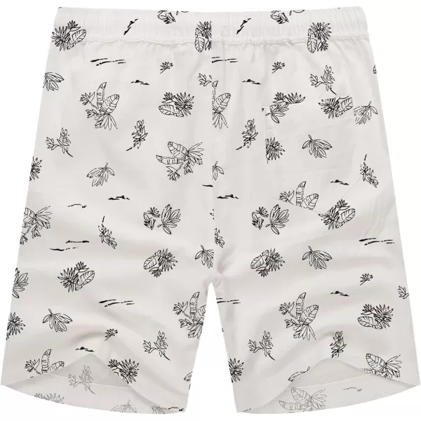 COOFANDY Men's Linen Shorts Casual Elastic Waist Drawstring Summer Beach Shorts
