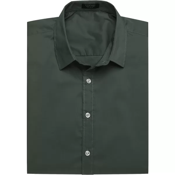 COOFANDY Men's Muscle Fit Dress Shirts Wrinkle-Free Short Sleeve Casual Button Down Shirt