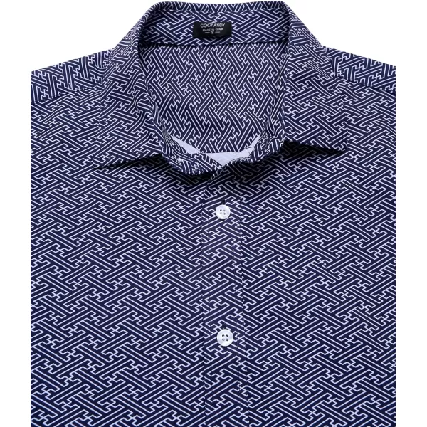 COOFANDY Men's Muscle Fit Dress Shirts Wrinkle-Free Short Sleeve Casual Button Down Shirt